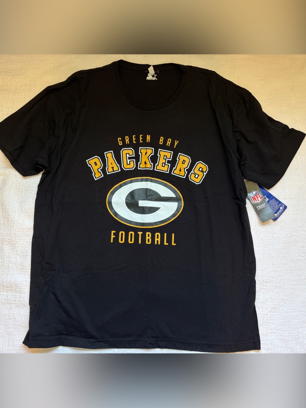 Unk Black Green Bay Packers Graphic Tee with Yellow Accents